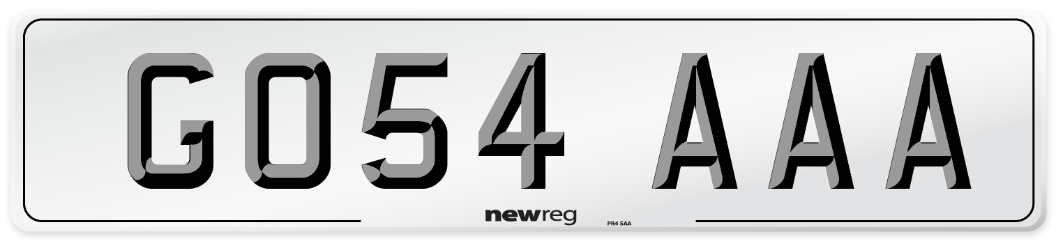 GO54 AAA Number Plate from New Reg